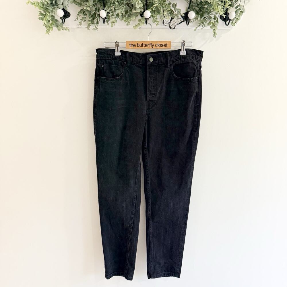 Denim X Alexander Wang Jeans Black High Rise Relaxed Size 29 EF4871